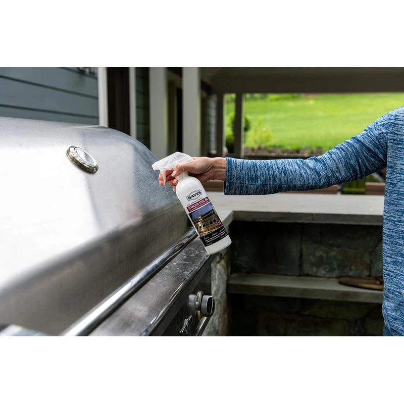 Bayes High-Performance Stainless Steel BBQ Cleaner, Polish, and Protectant - Cleans, Shines and Protects Exterior Stainless Steel Barbecue Surfaces, Shields from Outdoor Elements - 16 oz