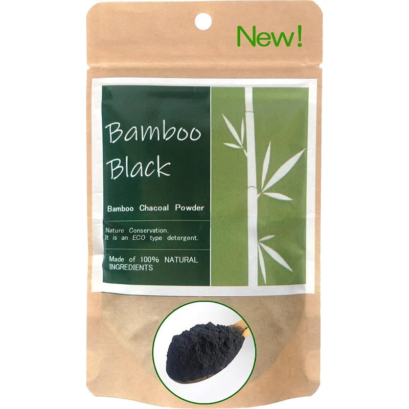 Bamboo Charcoal Powder, Charcoal, Edible Cleanse, Bamboo Charcoal, 2.1 oz (60 g), 10 Microns, Colored, Bamboo Black, Made in Hyogo Prefecture