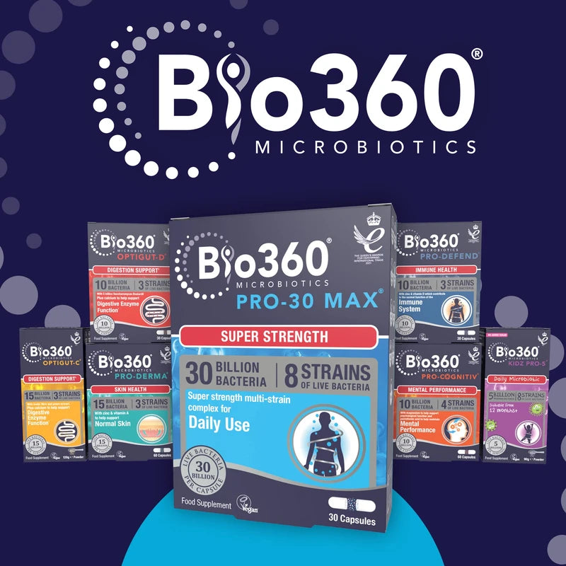 Bio360 Pro-30 MAX (30 Billion Bacteria)|from Natures Aid | 30 Capsules