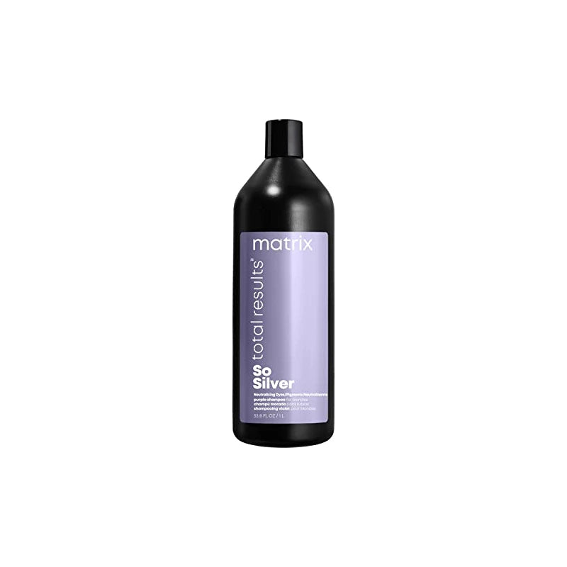 Matrix So Silver, Purple Shampoo to brighten Blonde, Grey and Silver Hair, helps to neutralise unwanted yellow undertones Total Results 1000ml