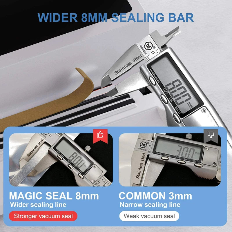 Magic Seal MS175 Vacuum Sealer and 100pcs 8” X 12” Smooth Vacuum Bags Bundle