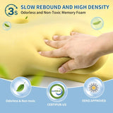 Cervical Neck Pillow - Memory Foam Pillows for Neck Pain Relief, Ergonomic Contour Side Sleeper Pillow for Sleeping, Orthopedic Neck Bed Pillow for Back & Stomach Sleepers with Pillowcase | HAMYODO