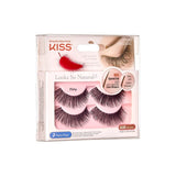 KISS Look So Natural Collection 2 Pairs of False Eyelashes Flirty Easy Wear Includes Eyelash Glue Duo Pack