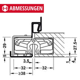Object Door Hinge Concealed for Room Doors Door Hinge Simonswerk Tectus TE 340 Silver Anodised Load Capacity up to 80 kg Band 3D Adjustable Made in Germany 1 Piece Invisible Door Hinge