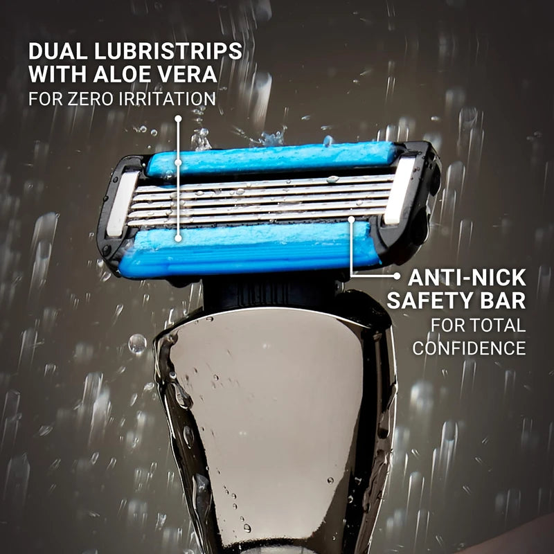 BEARHEAD Head Razor for Men | Skull Shaving Razor for Bald Men | Precision Blades Nick-Free | Sure-Grip Shower Handle | Easy Clean Blades | Travel Case