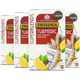 Twining Superblends Turmeric Tea - Orange & Star Anise Herbal Tea Infusion, Digestion Support After Meals, 80 x Biodegradable Tea Bags