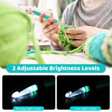 KXK Crochet Hooks Set Digital – Original Ergonomic Counter to Track Rows and Stitches – Crochet Kit with 18 Different Size Interchangeable Crochet Needle with 2 Levels Led