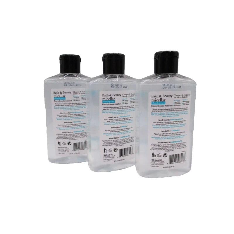 Bath&Beauty Lot/3 Bath & Beauty Micellar Cleansing Water ~ 8 oz  x 3