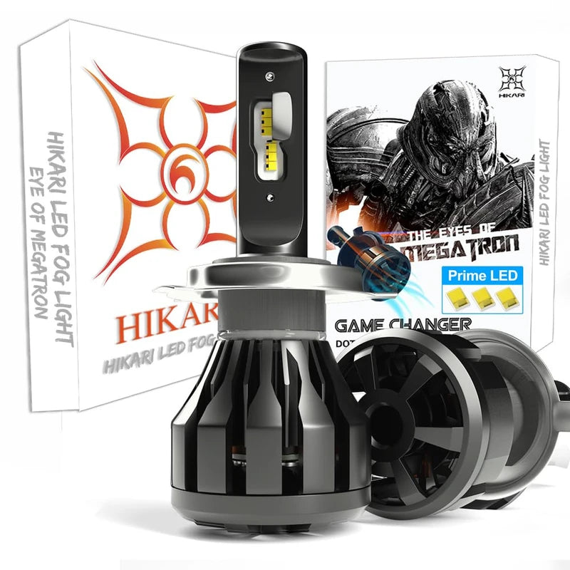 Hikari UltraFocus H4/9003 LED Bulbs,18000LM,Dual Beam,32W Prime ZES LED Equivalent to 120W Ordinary LED,High Performance LED Conversion Kit,HB2 Halogen Replacement Bulb