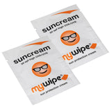 MYWIPE SPF 50 Sun Cream Sachets Single Use Pocket Size for Travel, Festivals, Cycling, Sun & Ski x 20