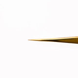 CHAZON TWEEZERS GOLD- Pinzas de punta de precisión de titanio para cejas, vello facial y cabello encarnado, pinzas virales