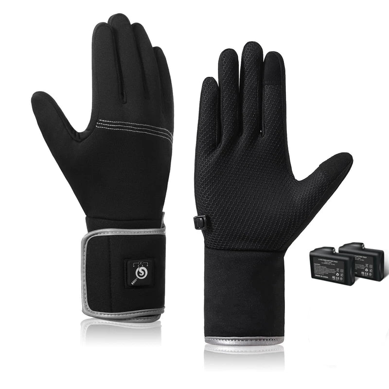BARCHI Heated Gloves for Men and Women, Rechargeable Heated Gloves, Electric Hand Warmers, Suitable for Winter Riding, Cycling, Skiing, Running, Work, etc.
