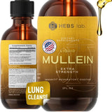 Mullein Drops - Mullein Leaf Extract - Wellness Supplement - Made in USA by HEBS lab. lung health support immune system gluten free vegan soy free - Specification: 2FL. Oz