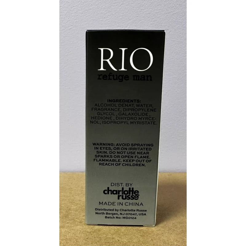 Charlotte Russe NIB Charlotte Russe Cologne Rio Refuge Man 3.4 oz 100 ml EDT