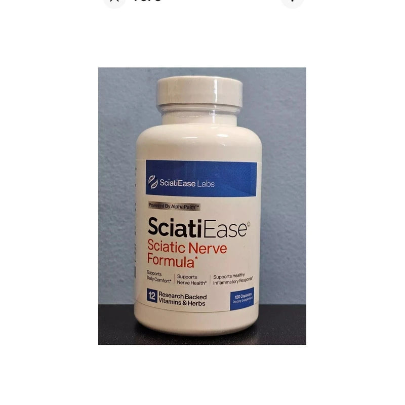 SciatiEase Sciatic Nerve Health Support Nerve Supplement 120 Capsules Exp:08/26