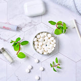 Chewable Toothpaste Tablets with Fluoride, 150 Pack - Travel Sized Oral Care, Eco Friendly Vegan Dental Tabs for Brushing - All Natural, SLS Free Ingredients for Adults - Peppermint Flavored