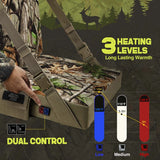 TIDEWE Hunting Seat Cushion Heated with Backrest & Battery Pack, Self-Supporting Water Resistant Hunting Seat for Tree Stand, Warm Portable Seat Pads for Hunting, Camping, Fishing (Next Camo Vista)