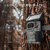 SPYPOINT Link-Micro-S-LTE Solar Cellular Trail Camera 4 LED Infrared Flash Game with 80ft Detection and Flash Range LTE-Capable Cellular Trail Camera 10MP 0.4-Second Trigger Speed
