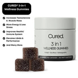KANBHE Cured 3 in 1 Gummies, Shilajit Gummie, Cured 3 in 1 Shilajit Gummies for Men, Natural Energy Boost, Gummie for Men, 30 Day Supply Per Bottle