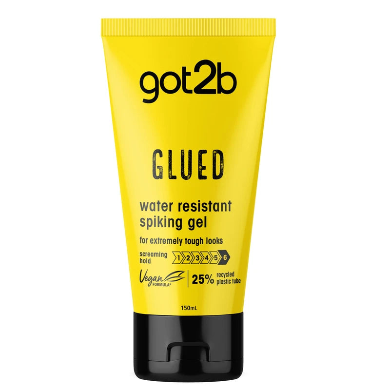 Got2b Glued Styling Gel, Water & Sweat Resistant, Strong Hold, 150mL