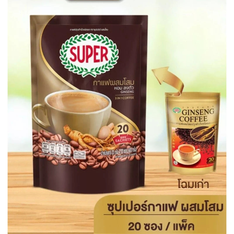 Super Ginseng Instant Coffee 20 Sachets x 20g~7/09/2026