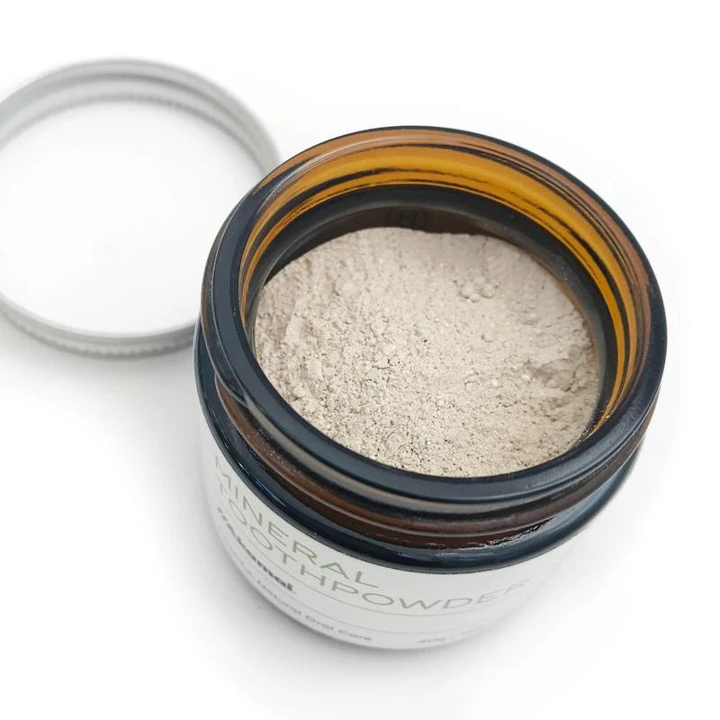 Akamai Mineral Toothpowder Remineralizes, Natural Ingredients for Oral Health - SELECT: Glass Jar (2mo supply)