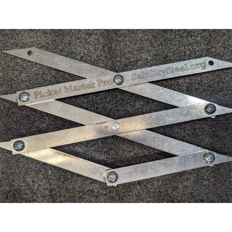 Picket Master Pro 3 Point Center Finder for Precise Measurements - American-Made Laser-Cut Stainless Steel Tool with Protective Case and Sticker Included - Specification: Default