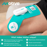 Motive Knee Replenishment Therapy Pads for Knee Discomfort Support - Advanced Non-TENS Device to Treat Knee Muscle Weakness, App Controlled, and a Portable Home Treatment Solution - Right Knee