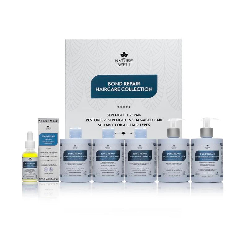 Nature Spell Bond Repair Haircare Collection - Restores And Strengthens Damaged Hair - 6 Step Routine