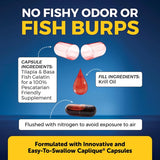 Viva Naturals Viva Naturals Antarctic Krill Oil Omega 3 Supplements 1250 mg - DHA EPA Omega-3 & Astaxanthin Concentration for Joint Health, No Fish Burp - 60 Omega 3 Krill Oil Capsules