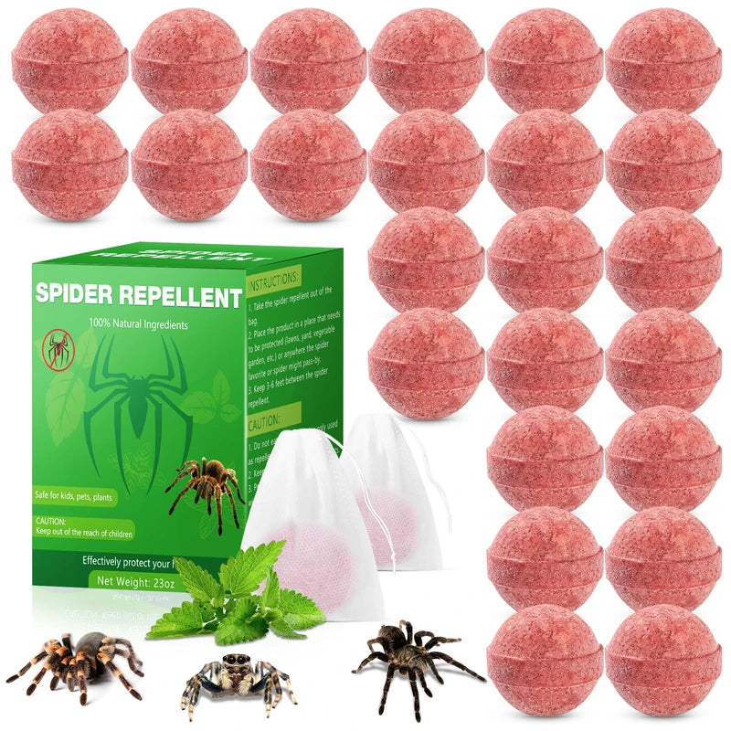 24 Pack Spider Repellent Indoor, High-Strength Peppermint Spider Repellent for Indoor Outdoor, Spider Deterrent to Keep Spider, Rodent, Roaches, Bugs, Ant Away from House Basement Garage Attic