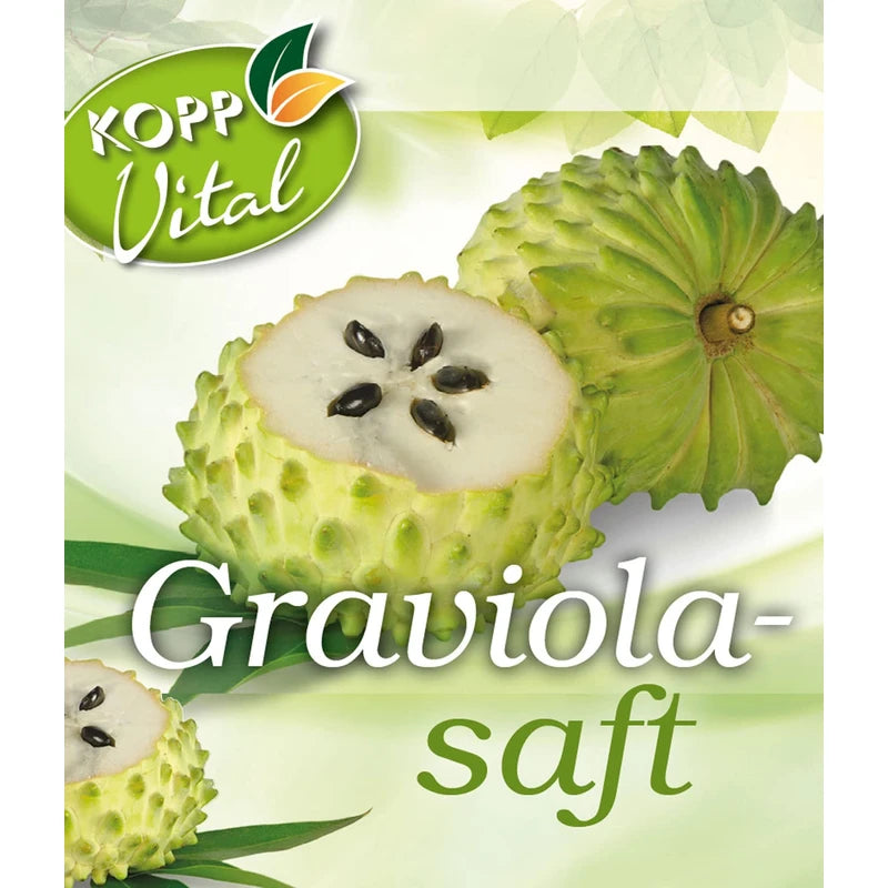 KOPP Vital® Graviola Juice | Direct Juice from Hand Collection | 500 ml | Natural Cloudy Direct Juice | Natural Product | High-Quality Glass Bottle