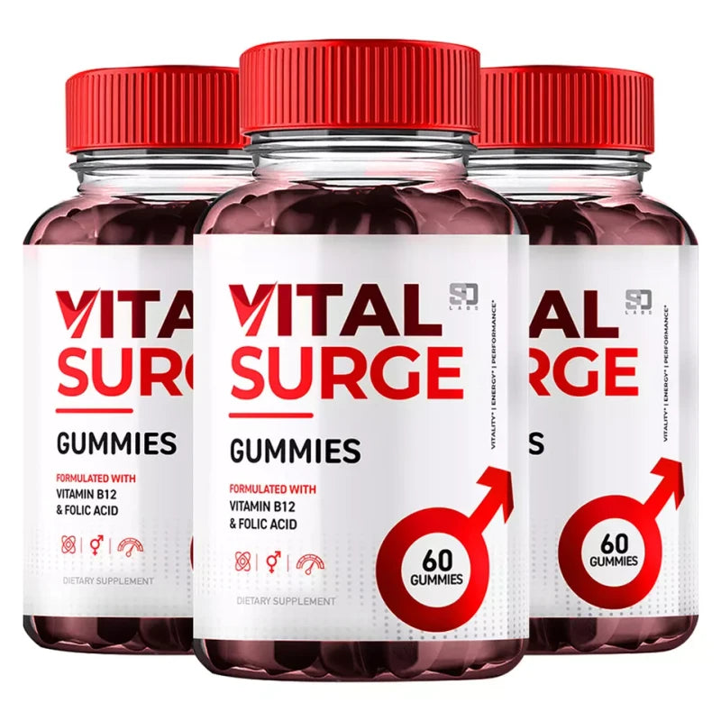 Gomitas masculinas Vital Surge, Gominolas Vital Surge Testo Apoyo Rendimiento (1 Paquete)