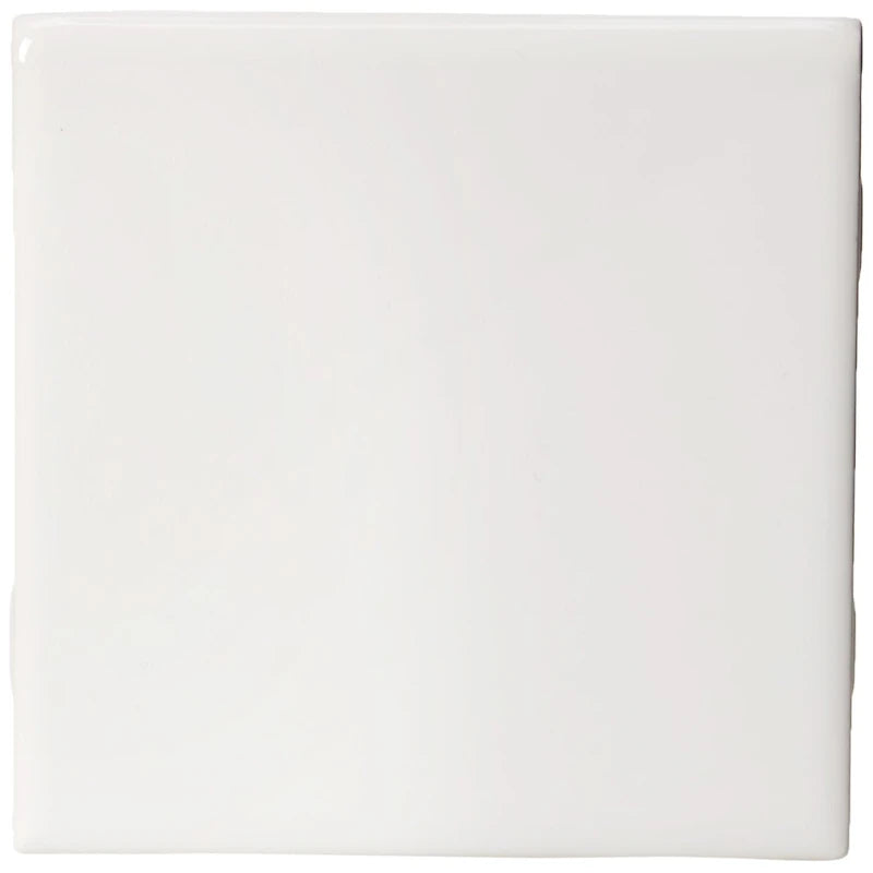 Daltile Semi Gloss 4-1/4 in. x 4-1/4 in. White Ceramic Bullnose Wall Tile
