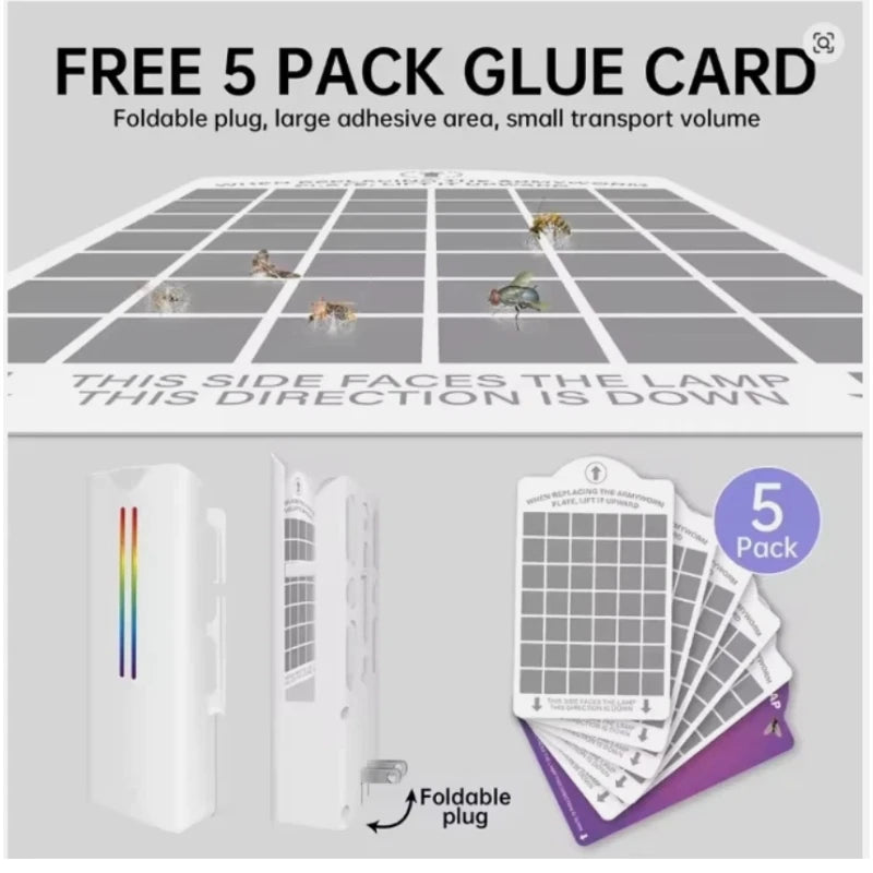 DynaTrap Black Indoor Insect Bug Trap plug in Mosquito Bug  with 5 sticky Glue Board