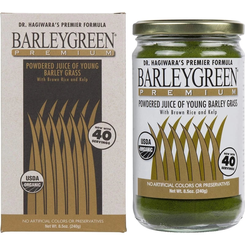 BARLEYGREEN Dr. Hagiwara's Original Premium w/Kelp - Organic Barley Grass Juice Powder 8....