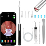 Tonsil Stone Remover Kit with Camera, Visual Tonsil Stone Removal Tool with LED Light, Rechargeable Tonsillolith Removal Tool with 4 Head - Fight Bad Breath - Attachments for iOS & Android(Black)