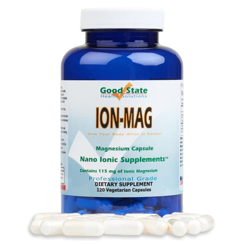Good State ION-MAG - Ionic Magnesium Capsules - (115 mg Each Serving) (120 Veggie Capsules)