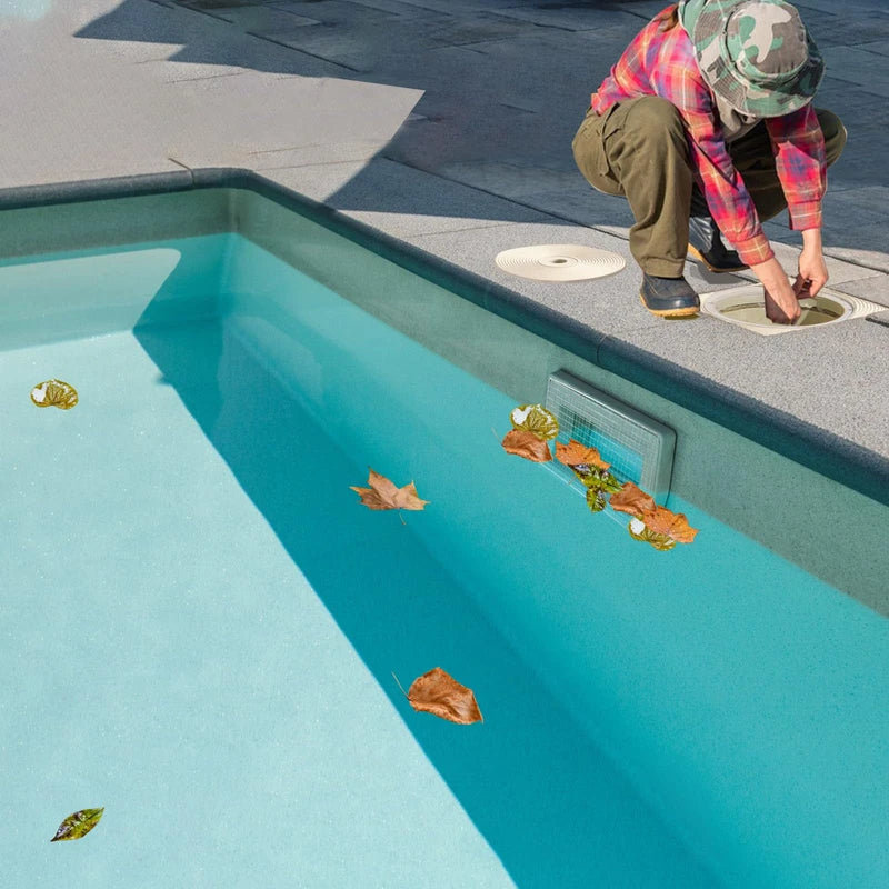 2 Pcs Skimmer Guard, 2025 Upgraded Stainless Steel Swimming Pool Skimmer Net Leaf Shield Net for Inground or above Ground Vinyl Lined Fiberglass Pools(7.87"x 15.74", Fit Over All Skimmer Openings)