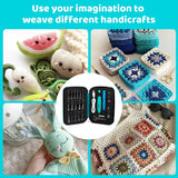 KXK Crochet Hooks Set Digital – Original Ergonomic Counter to Track Rows and Stitches – Crochet Kit with 18 Different Size Interchangeable Crochet Needle with 2 Levels Led