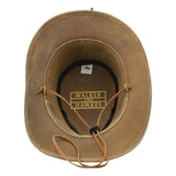 WALKER AND HAWKES - Outdoor Cowhide Leather Hat - Vintage Look, light brown