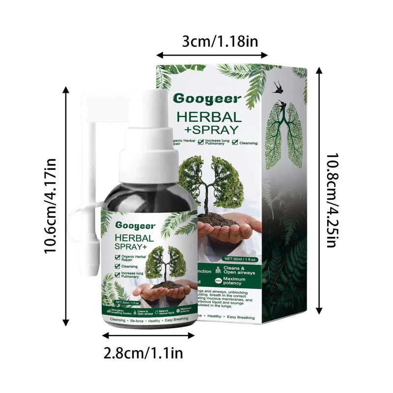 Unbranded Organic Herbal Lung Cleanse & Repair Nasal Spray Pro-30ml