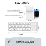 SODI Foldable Keyboard with Sensitive Touchpad, Portable Wireless Keyboard for iMac, Multi Devices, 2 in 1 Pocket-Sized Bi-Folding Portable Key-Board, Travel