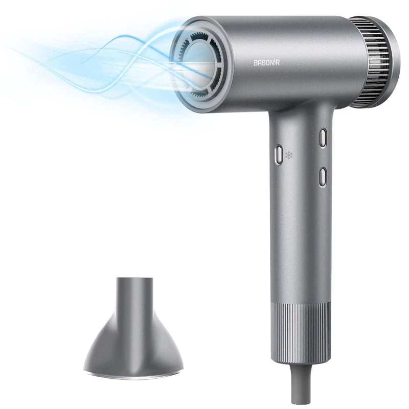 Hair Dryer, Lightweight Ionic Blow Dryer, High Speed Hair Dryers with 11,0000 RPM Brushless Motor for Fast Drying, 360° Rotating Magnetic Nozzle, Low Noise Hair Dryer for Home Travel Professional