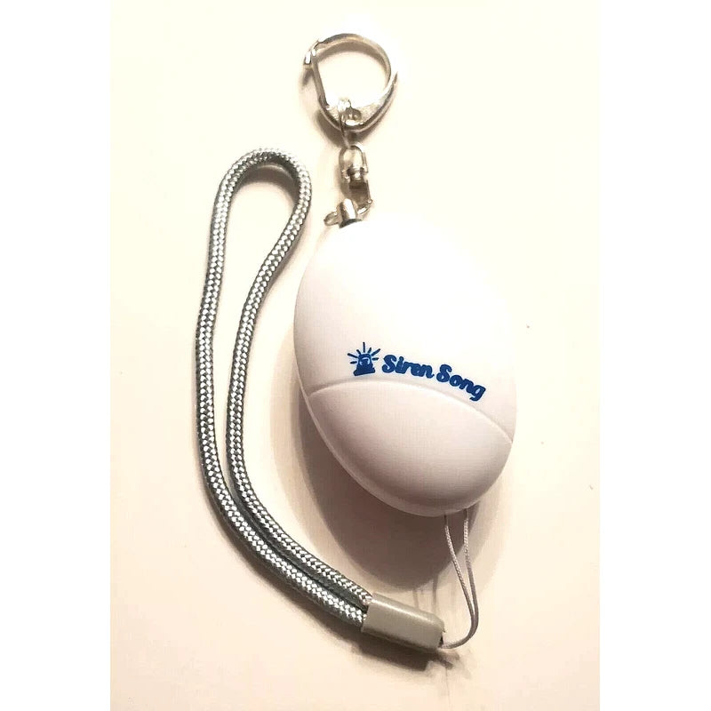 Siren Song Personal Security Alarm With Keychain White LOUD