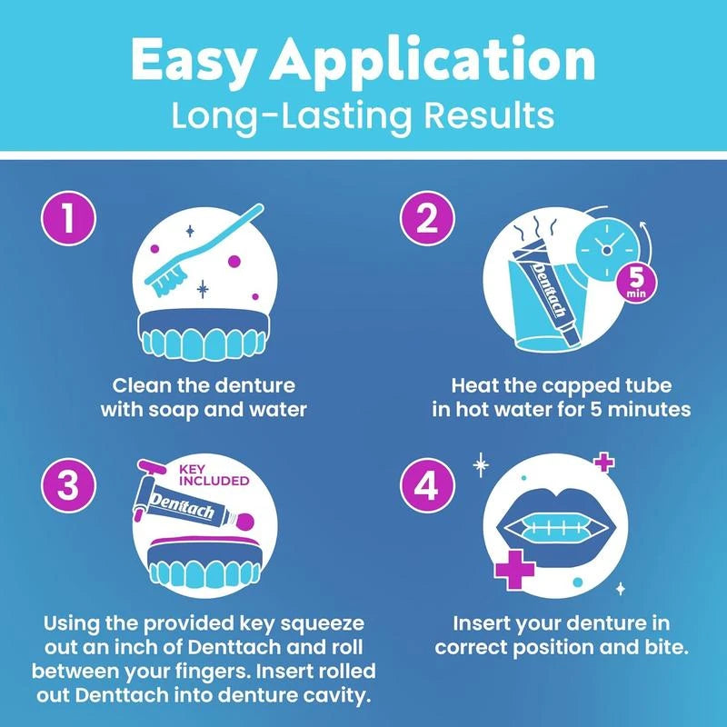 [HOT 2024 - COMBO 3 PACK] Denttach Thermoplastic Adhesive for hold of Dentures up to 7 Days without Glue with Updated Instructions - BLACK FRIDAY SALE 51% - Item Package Quantit: 1
