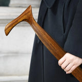 ispuoocti Wooden Walking Cane for Men and Women -Natural Solid Wood, 3 Rubber Tips, Heavy Duty, with Travel Bag- Wooden Walking Stick, Ergonomic Canes for Seniors Unisex Walking Canes