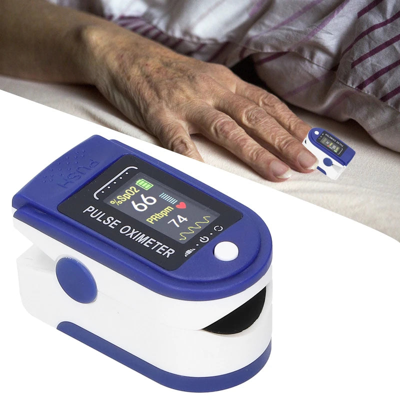 Fingertip Pulse Oximeter LED Dispaly Blood Oxygen Saturation Heart Rate Monitor with Strap