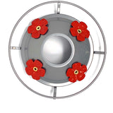 Grateful Gnome - Metal Top with Round Perch and 4 Flower Ports for Hummingbird Feeders - ONLY FITS GRATEFUL GNOME FEEDERS - TOP ONLY