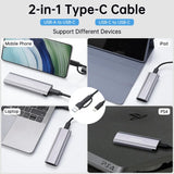 ELUTENG M.2 SSD Enclosure M.2 NVME SATA Dual Protocol Hard Drive Enclosure Aluminum USB 3.2 Gen 2 10Gbps External NVMe to USB SSD Reader Max 4TB Supports M and B&M Keys SSDs
